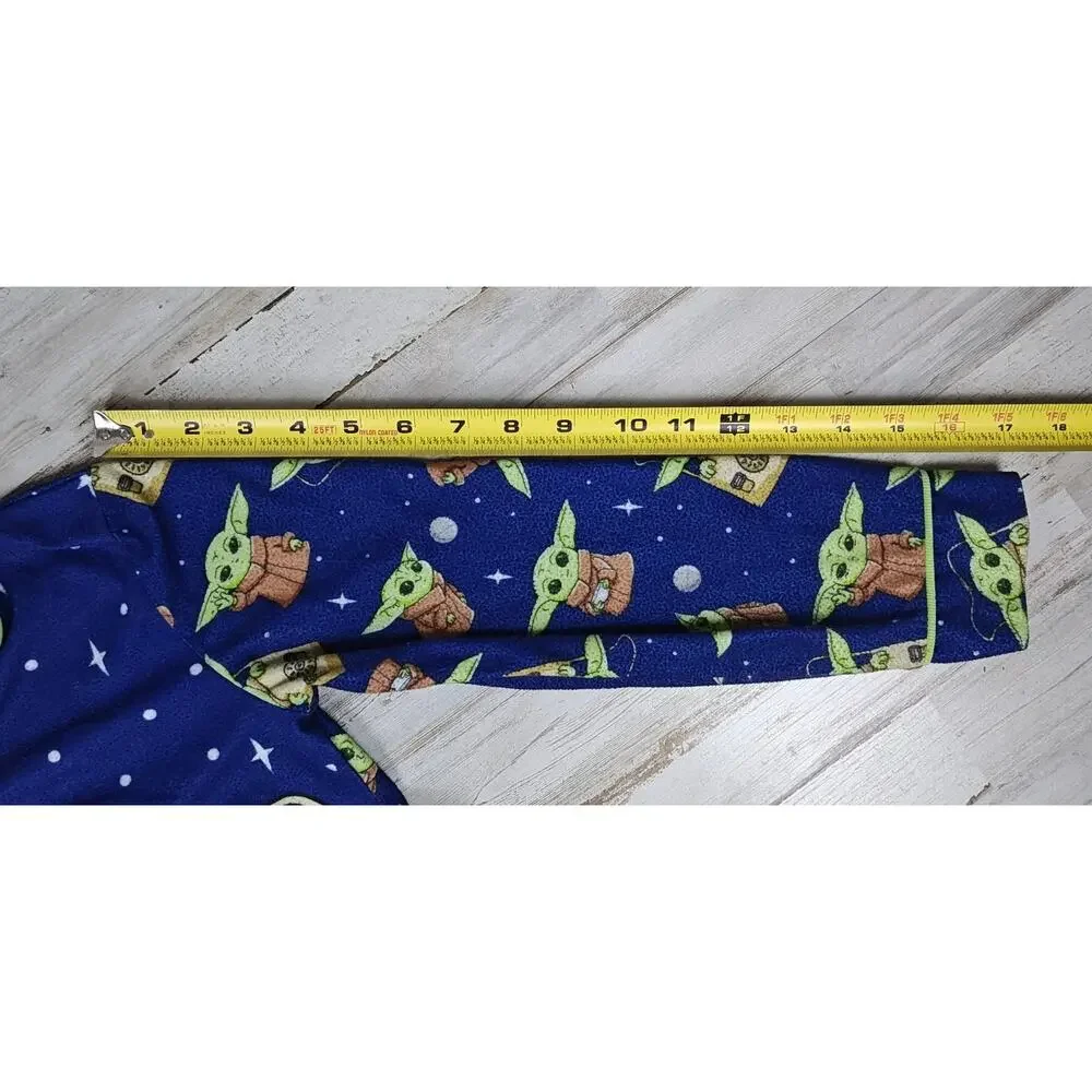Sleepwear Boys' Star Wars Mandalorian The Child Grogu Blue Flannel Pajamas 6/7